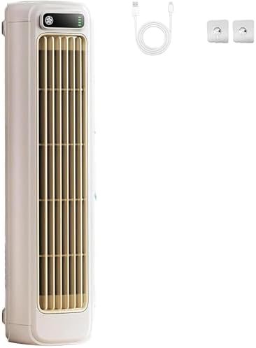 Ventilateur Portable Rechargeable USB, Unité De Refroidissement Silencieuse à 3 Vitesses Avec Option De Montage Mural, AC De Bureau Compact Pour Les Voyages De Bureau à Domicile à Chambre, Blanc D'abr