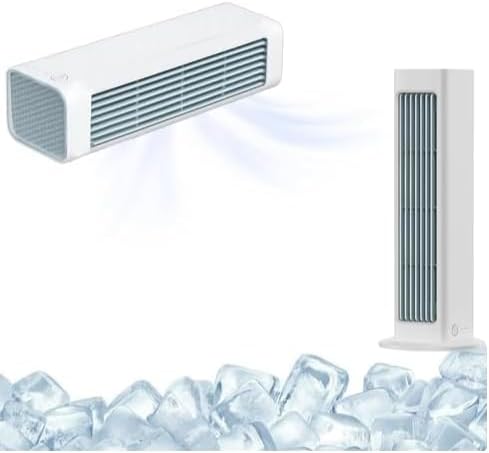 GENERIC Refroidisseur D'air Mural, Ventilateur De Refroidissement Personnel Sans Lame Ultra Silencieux Avec Batterie Rechargeable, Bureau à énergie Portable Ou Air De Chevet Pour La Chambre à Coucher De Burea
