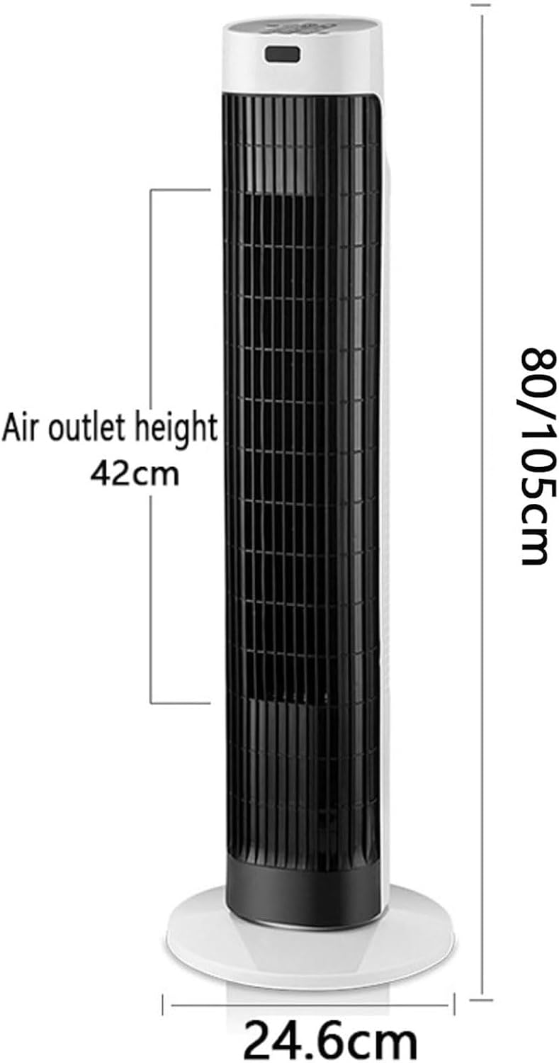 GENERIC Refroidisseur D'air Sans Lame De Ventilateur De Tour Avec Télécommande, Ventilateur De Tour Oscillant à 80 ° Avec Minuterie, Ventilateur De Bureau Portable Silencieux Pour Bureau De Chambre à Coucher,