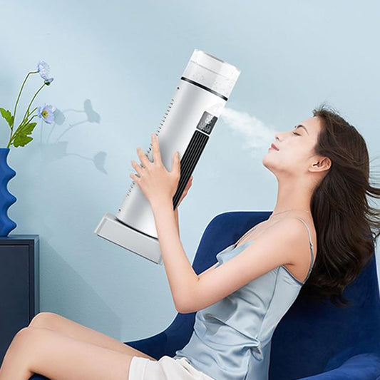 Ventilateur AC Portable – Climatiseur D'air Frais, Refroidisseur Silencieux Sans Pales Avec 6 Vitesses, Télécommande, Réservoir D'eau, Humidificateur Avec Minuterie De 6 Heures Pour Chambre à