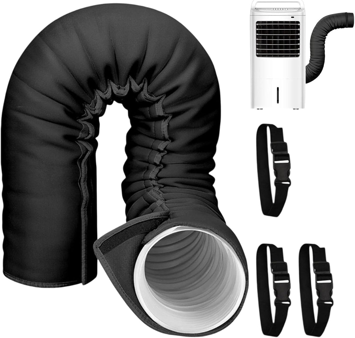 Housse Isolante Pour Tuyau De Climatiseur Portable Avec 3 Sangles Ajustable | Isolation Tuyau Clim Portable été, Isolation Thermique, Convient Pour Hiver, Extérieur, Camping-car, Garage Et Maison