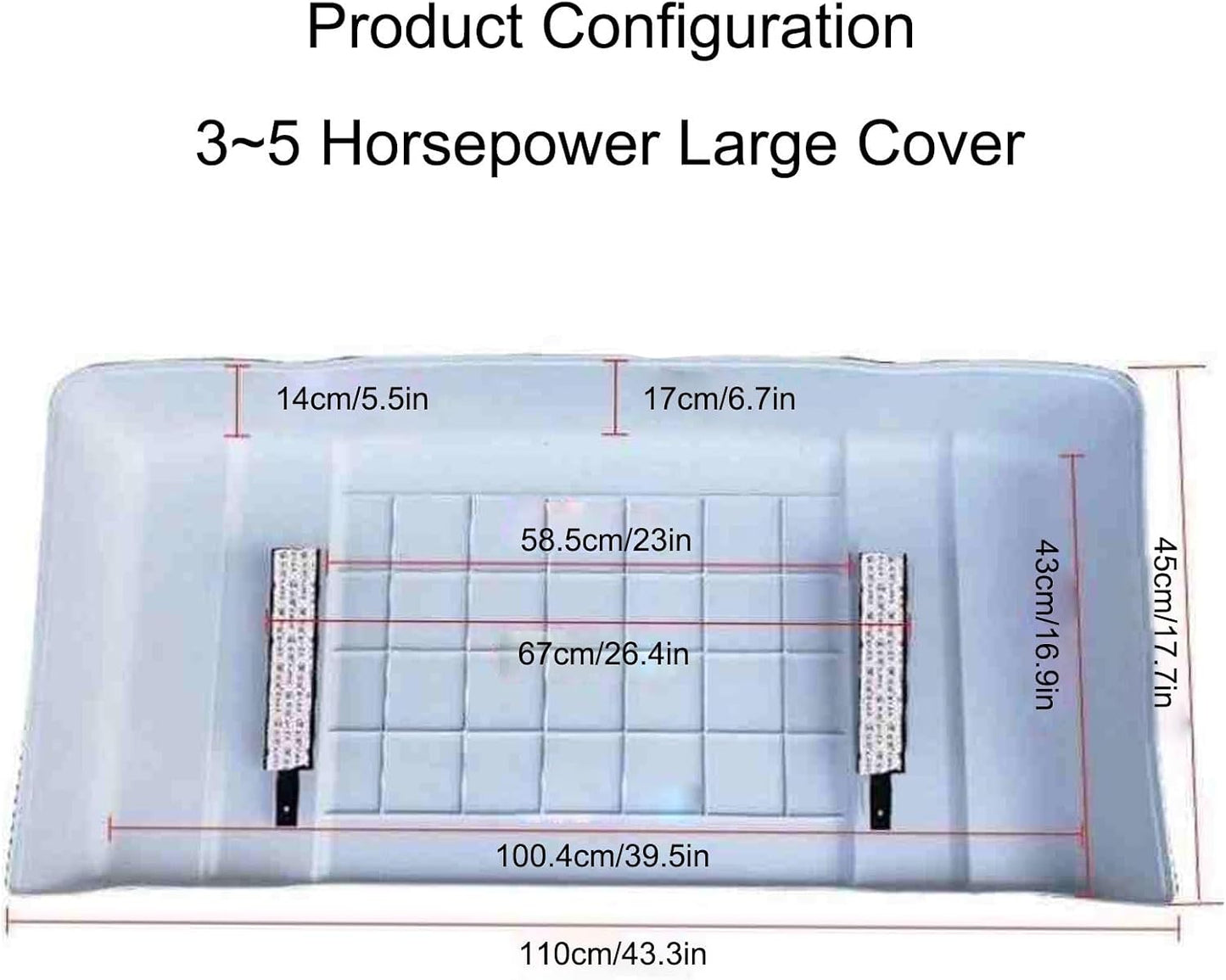 Housse Universelle Pour Climatiseur Extérieur – Protection Résistante Aux Intempéries Pour Mini Unités Séparées, Protection Toutes Saisons De 110 Cm, Protection Pour Unité De Climatisation Pour Une