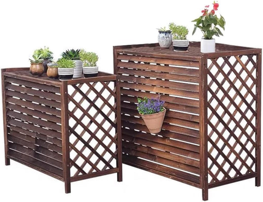 Stores Extérieurs En Coquillage Pour Jardinière, Protection De Climatisation Extérieure, Clôture De Confidentialité, Support De Climatiseur Résistant Aux Intempéries, Pour Se Cacher à L'extérieur
