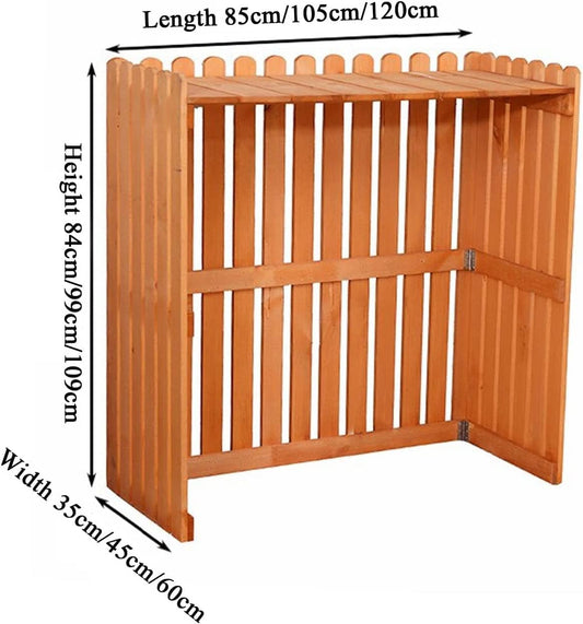 Clôture De Climatiseur Extérieur En Bois Robuste Pour Protection De L'intimité Et De La Protection Extérieures, Gris (taille RT)
