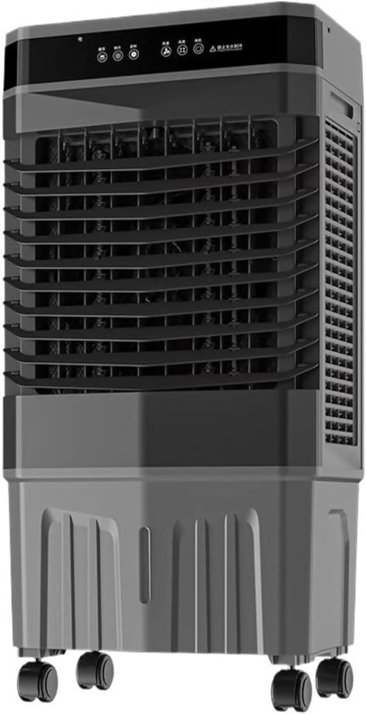 GENERIC Refroidisseur D'air évaporatif Portable, Ventilateur Oscillant à 3 Vitesses Avec 4 Paquets De Glace, 12H Minuterie, Faible Bruit Pour Le Bureau De Chambre à Coucher
