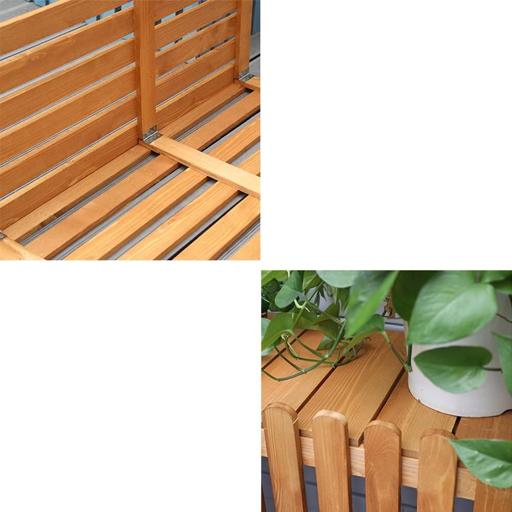 GENERIC Housse En Bois Pour Climatiseur - 120 X 60 X 109 Cm - Marron - Brise-vue - Protection Contre Les Intempéries - Pour Climatisation Extérieure