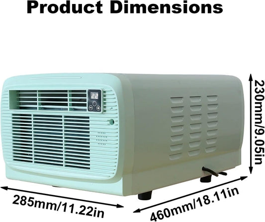 GENERIC Climatiseur Portable Avec Mode Déshumidificateur, Minuterie 12 Heures Et Contrôle De Bouton Pour La Chambre, L'appartement Ou Le Camping