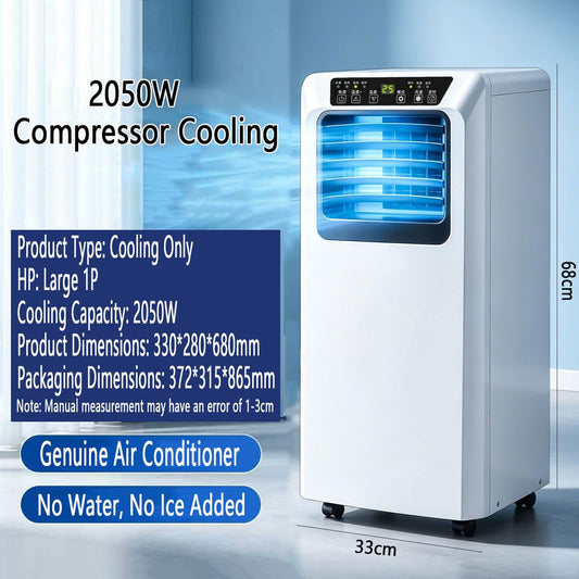 Climatiseur Portable Silencieux Smart AC Unit Refroidit Jusqu'à 300 Sq.Ft, AC Portable Avec Mode Veille à Distance 24H, Kit De Fenêtre Pour La Chambre à Coucher Sans Mur Requis