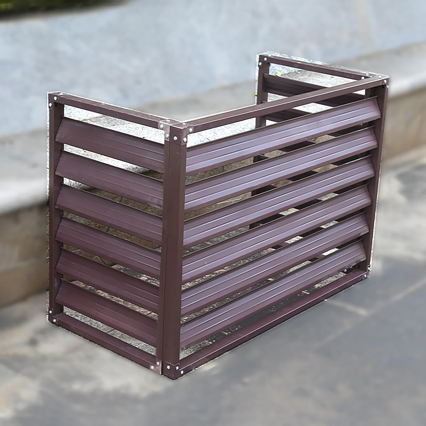 GENERIC Housse De Protection Robuste Pour Climatiseur Extérieur Résistant Aux Intempéries - Convient Aux Panneaux De Clôture Autoportants Et Aux Boîtiers De Poubelle En Aluminium