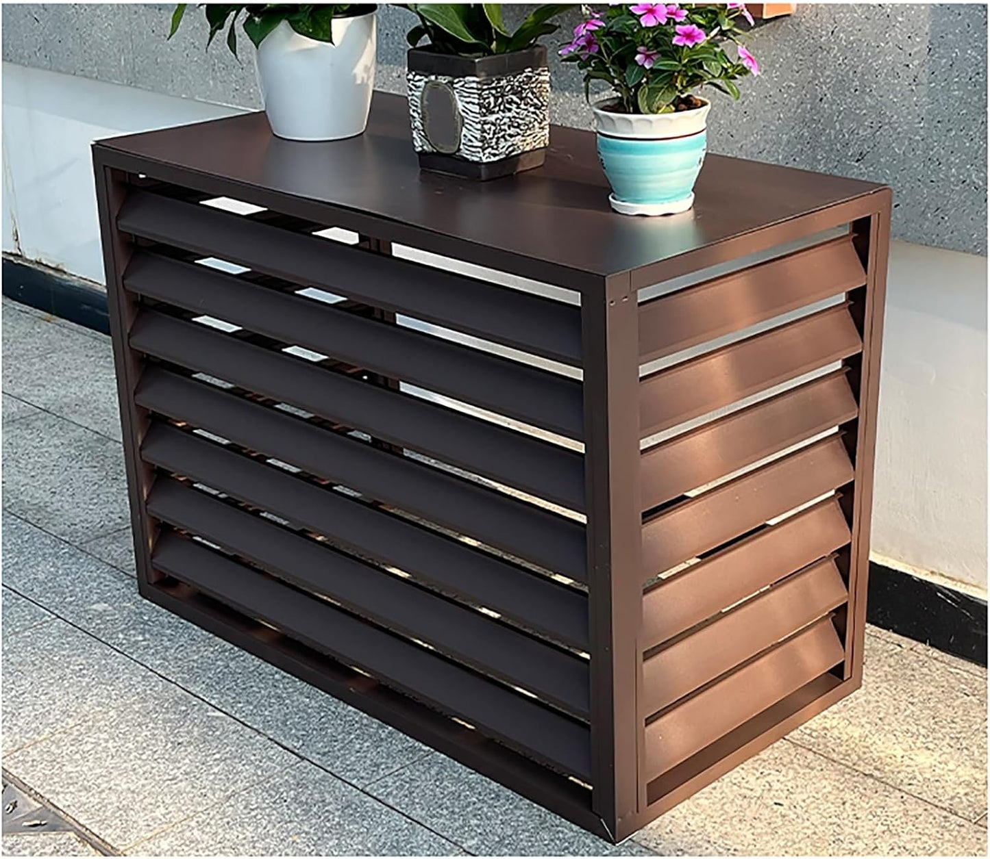 Housse Pour Climatiseur Extérieur – Housse En Aluminium Pour Unité De Climatisation Pour Une Utilisation En Extérieur, Protège Contre Les Feuilles Et Les Débris, Idéale Pour Les Clôtures Et