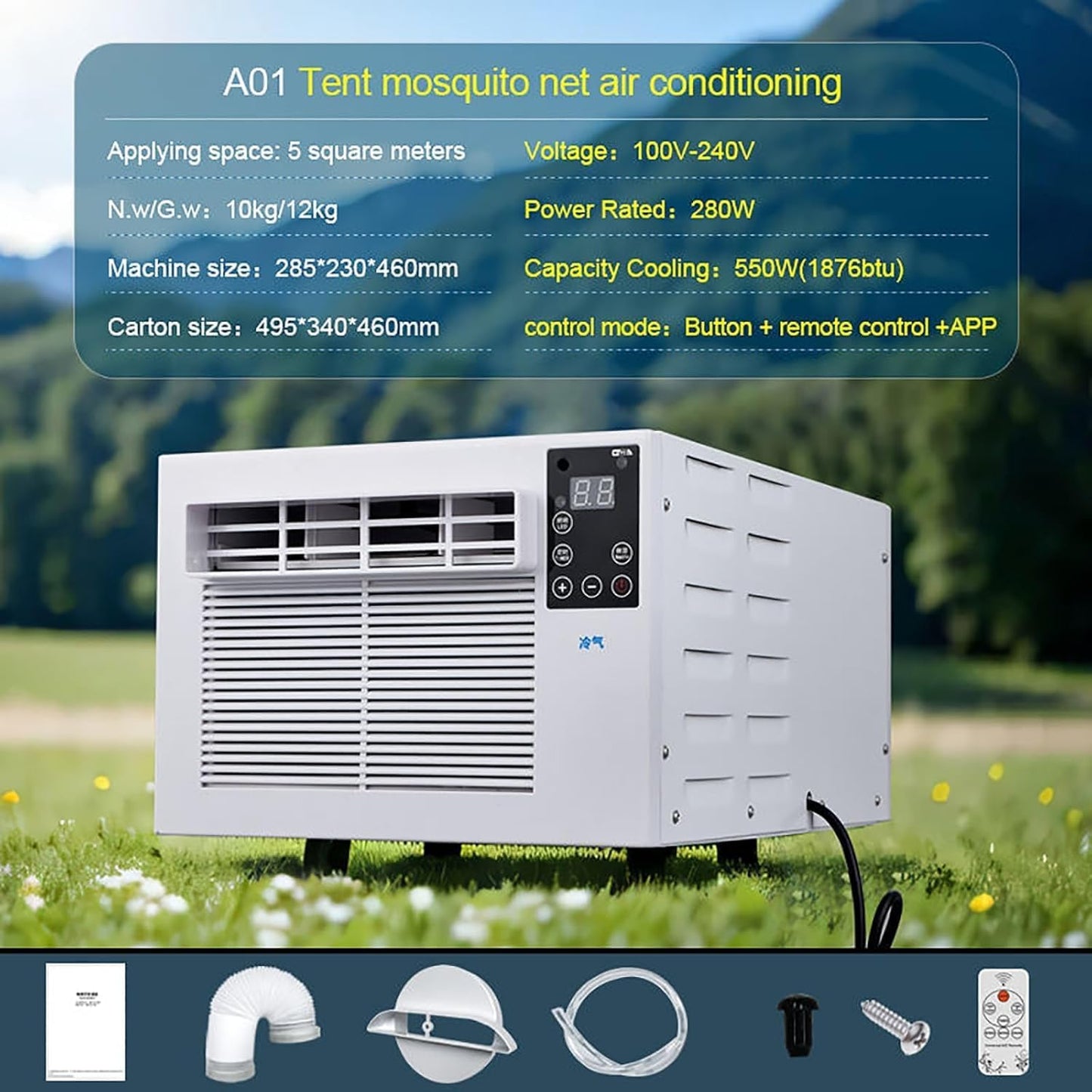 Climatiseur Portable 550W Déshumidificateur Compact, Unité De Refroidissement à Faible Puissance Pour Le Dortoir De Chambre, Fonctionnement Silencieux Avec Télécommande, Aucune Installation Nécessaire