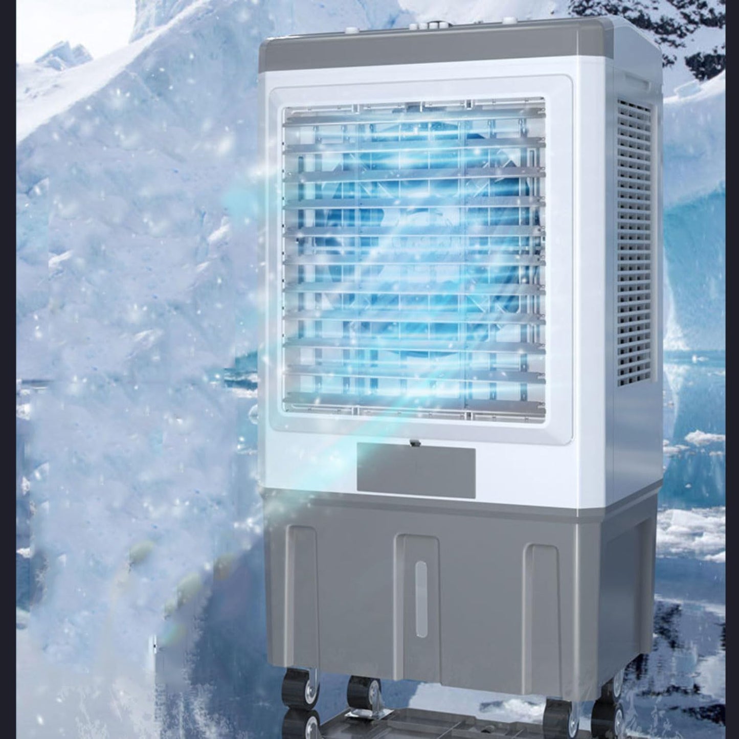 GENERIC Refroidisseur D'évaporation Portable Avec Oscillation, Minuterie 12H, Arrêt Automatique, Grand Réservoir D'eau Pour Le Refroidissement Efficace De Camping à Domicile