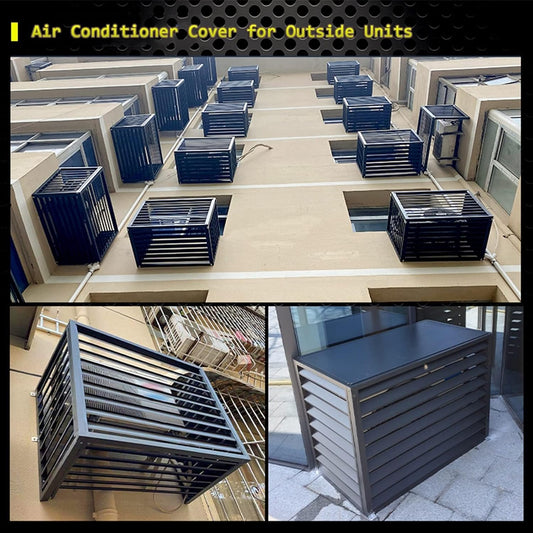 Housse De Climatiseur Extérieur En Aluminium Toutes Saisons - Protection AC - Écran De Clôture Décoratif Autonome Pour Poubelle Et équipement De Piscine