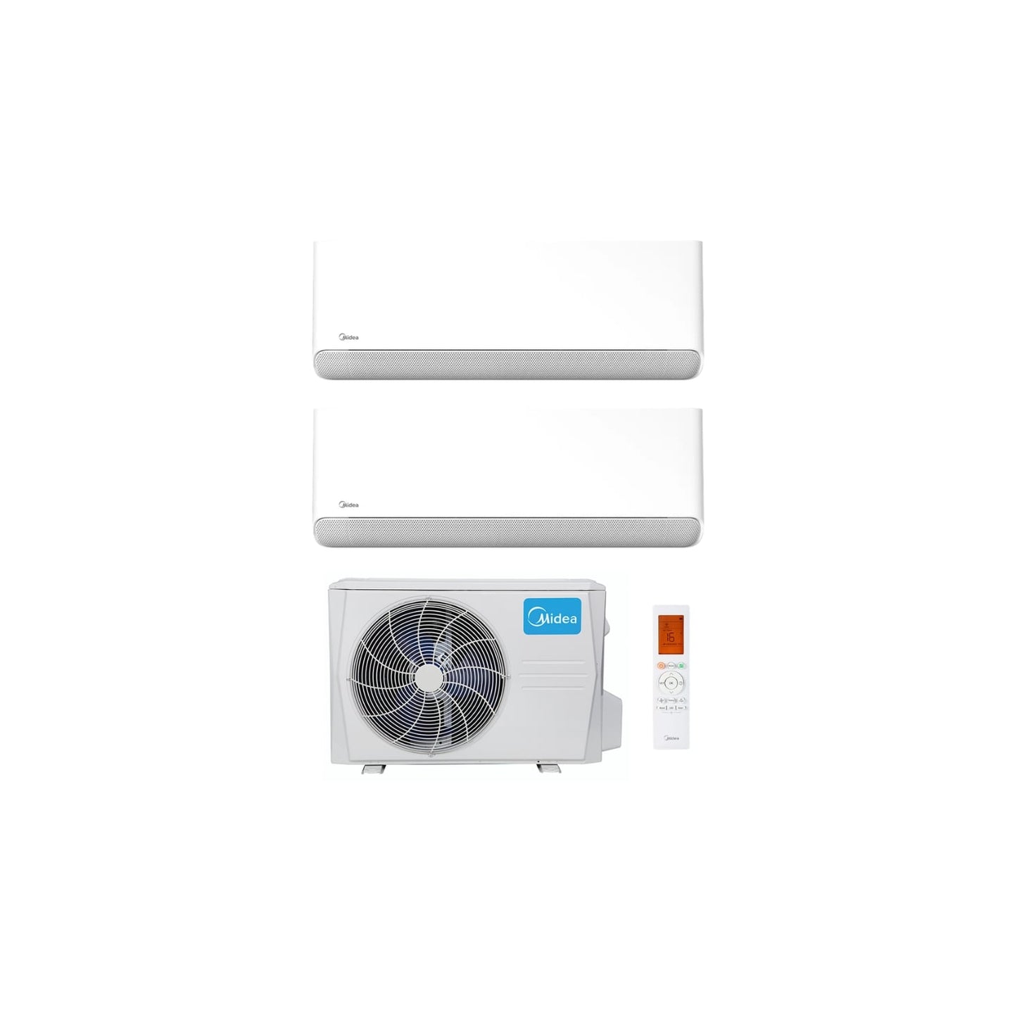  Ensemble Climatiseur Reversible Bi-split 2,6kw + 2,6kw Mural Connecté Breezeless E - Midea