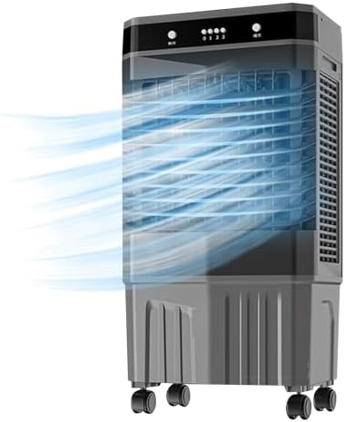 GENERIC Refroidisseur D'air évaporatif Portable Avec Réservoir De 10,5 Gal, 3500 CFM High Airflow, Ventilateur De Glace 3 En 1 Pour Le Bureau à Domicile, Fonctionnement Silencieux, Mobilité Facile