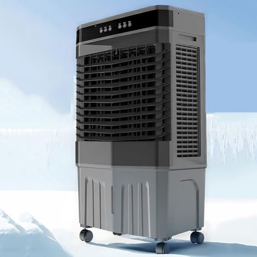 GENERIC Refroidisseur D'air Portable, Unité De Climatisation évaporative Avec Télécommande Et 120 Oscillation, Humidificateur De Ventilateur 3 En 1, Réservoir 45L, 3 Vitesses, Fonctionnement Silencieux Pour L