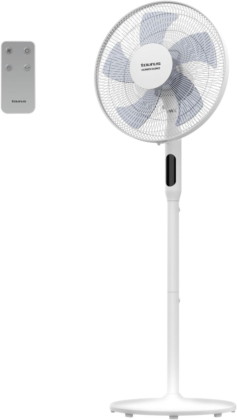  Taurus Boreal 16C Elegance - Ventilateur Sur Pied 40W, Hauteur Jusqu'à 130cm, 5 Lames, Diamètre 40cm, 3 Vitesses, Système D'oscillation Et D'inclinaison, Poignée De Transport, Base Ronde, Silencieux