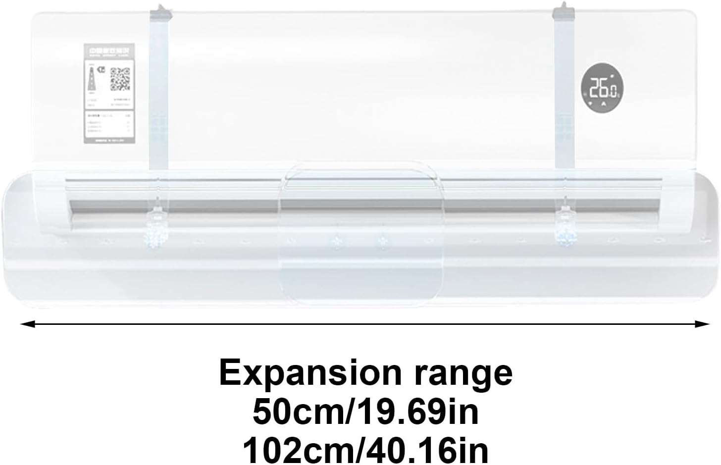  Déflecteur Climatisation Réglable Deflecteur Climatiseur Coupe-Vent, Écran Pour Unité De Climatisation,Guide D'Air Escamotable Transparent Soufflage Anti-Direct, Pour Maison/Bureau Âgés, Néonats