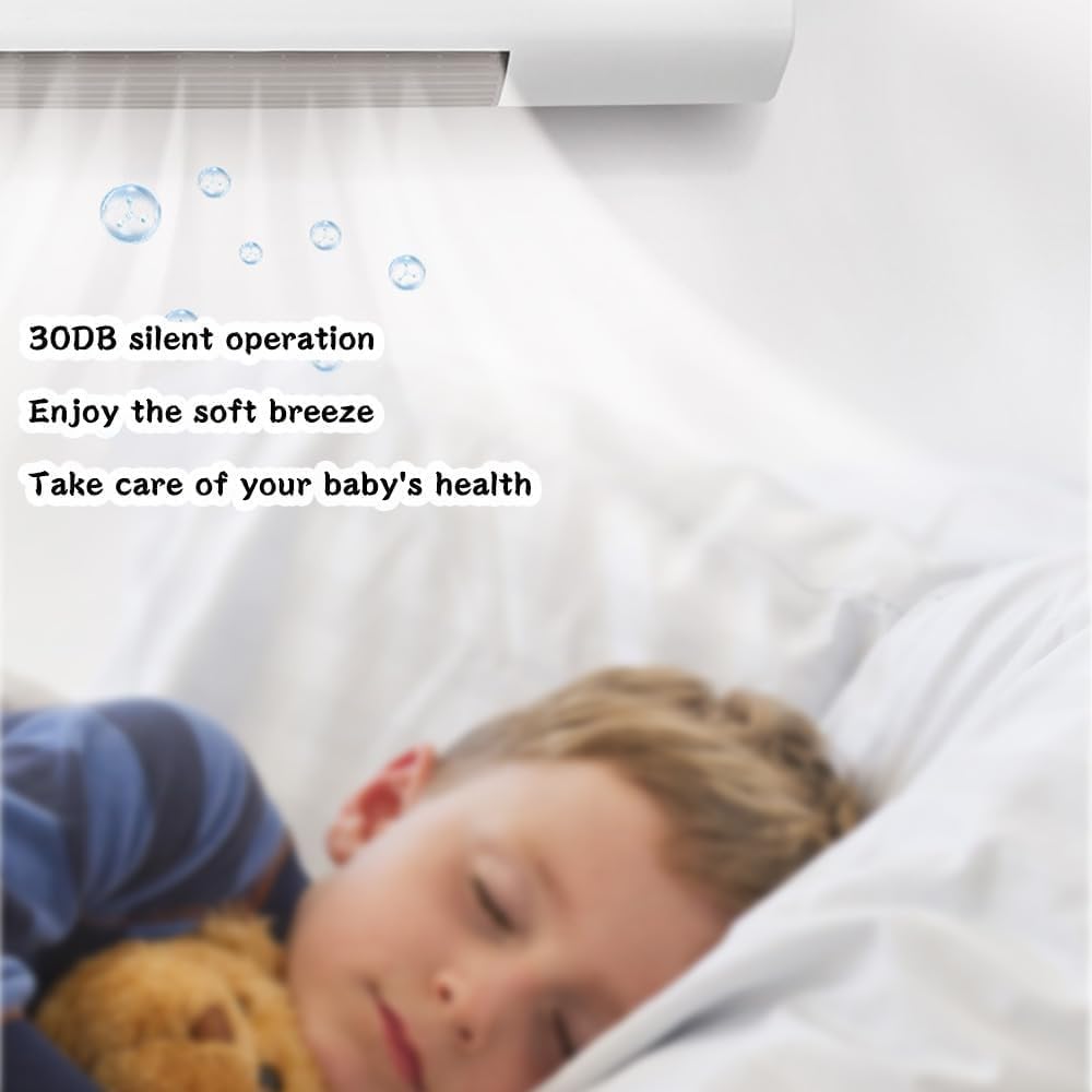 Mini Climatiseur Portable Avec Télécommande - Unité De Refroidissement/Chaleur Mural Pour Le Bureau De Salon De La Chambre à Coucher