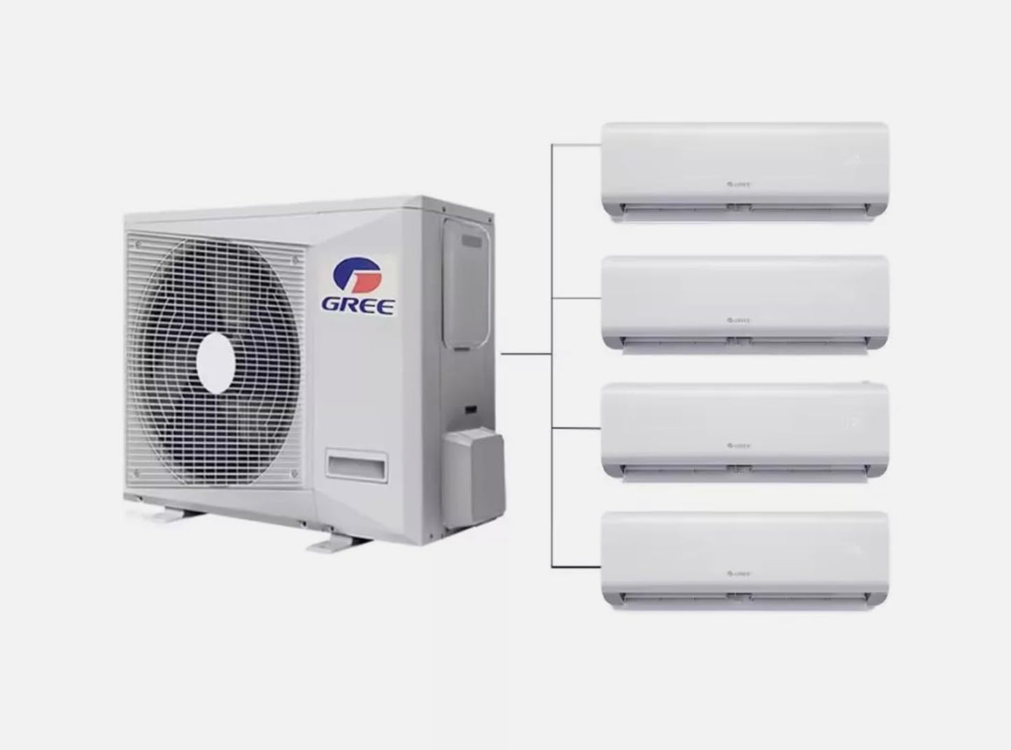 GENERIC Onduleur Solaire 36000BTU Multi 9K + 12K + 18K Zones Split Climatiseur Et Chauffage