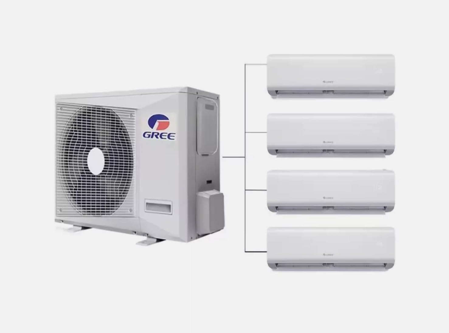 GENERIC Onduleur Solaire 42000BTU Multi 24k Zones Split Climatiseur Et Chauffage – 2 Zones