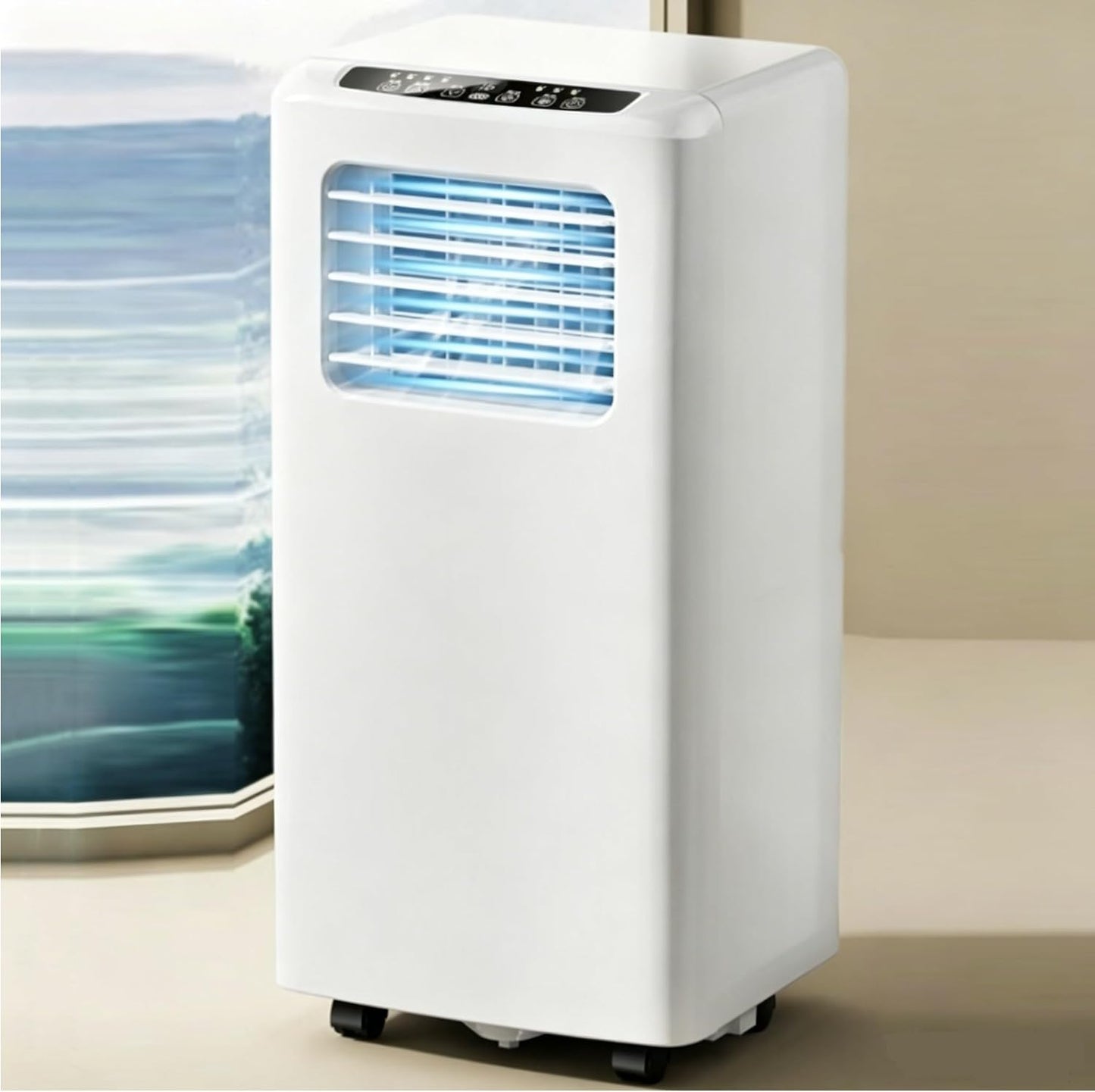  Unité De Climatisation Portable Smart 8000 BTU Avec Kit à Distance Et Fenêtre, Refroidit Les Chambres Jusqu'à 50 Pieds Carrés, Idéal Pour La Chambre De Bureau à Domicile