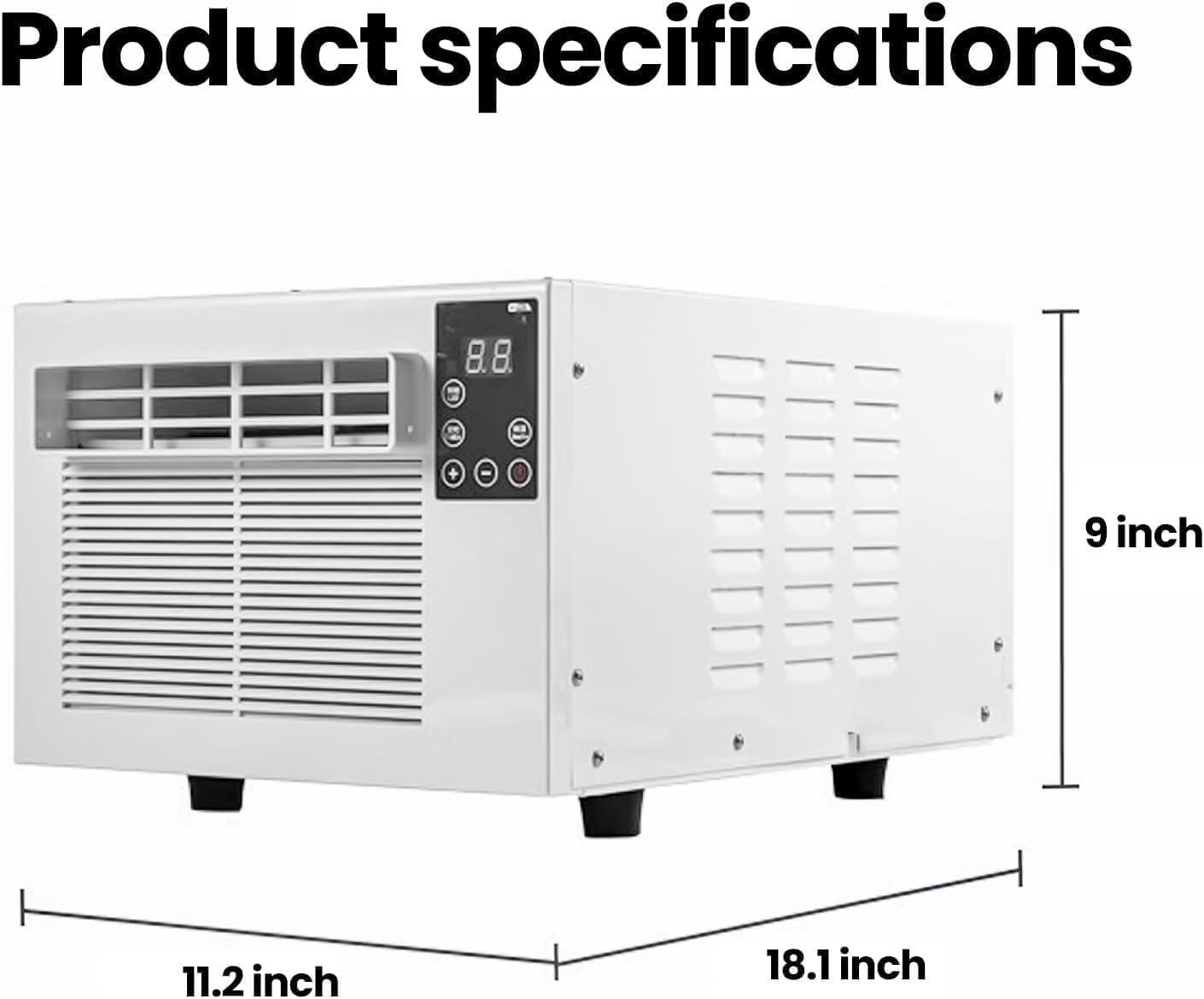  Climatiseur Portable 550W Déshumidificateur Compact, Unité De Refroidissement à Faible Puissance Pour Le Dortoir De Chambre, Fonctionnement Silencieux Avec Télécommande, Aucune Installation Nécessaire