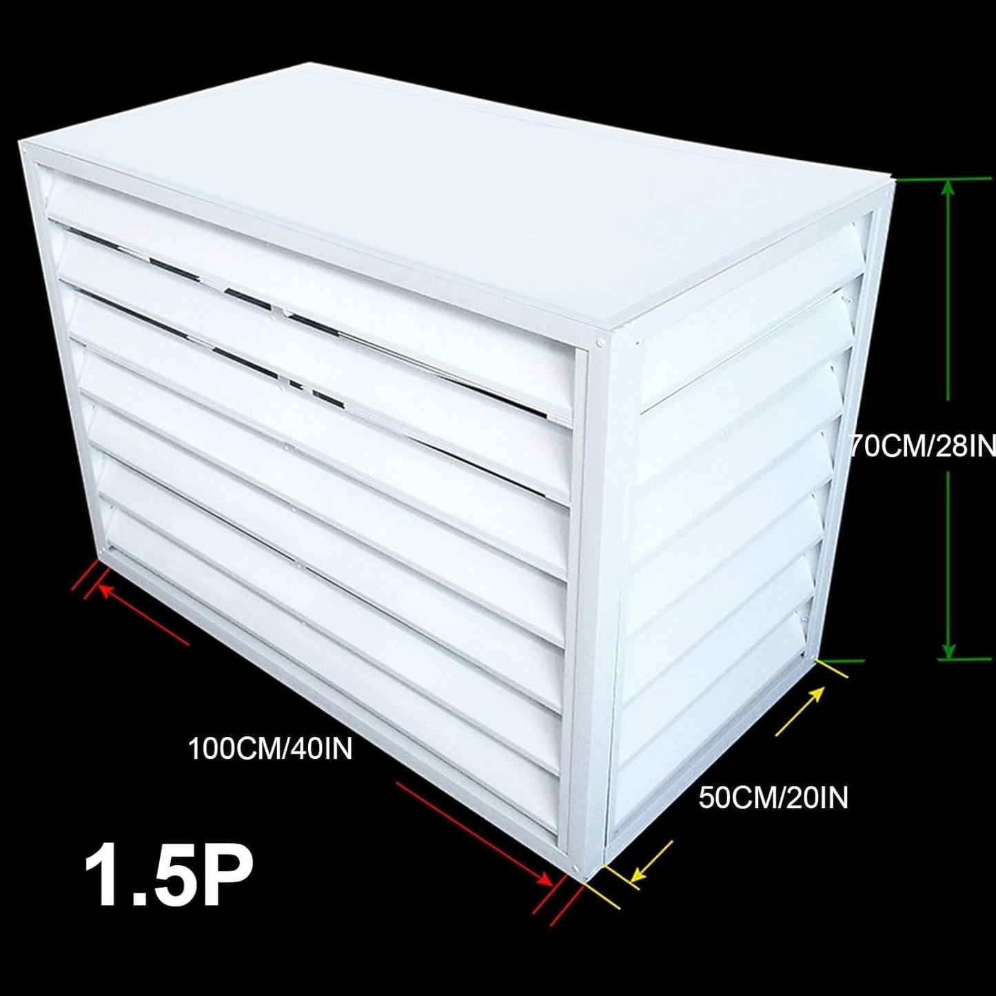 GENERIC Housse En Aluminium Pour Climatiseur Et Pompe à Chaleur, Protection Extérieure Divisée Pour Unité De Climatisation, Support D'étagère Pour Plantes, Réduction Du Bruit, Housse De Climatisation