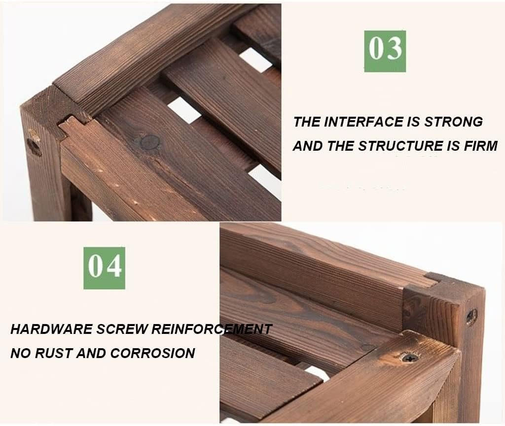  Housse De Climatiseur Extérieur En Bois, Unité Extérieure De Climatiseur à Persiennes, Support De Plantes Marron, Support De Fleurs, Coque De Poubelle Cachée, Facile à Installer
