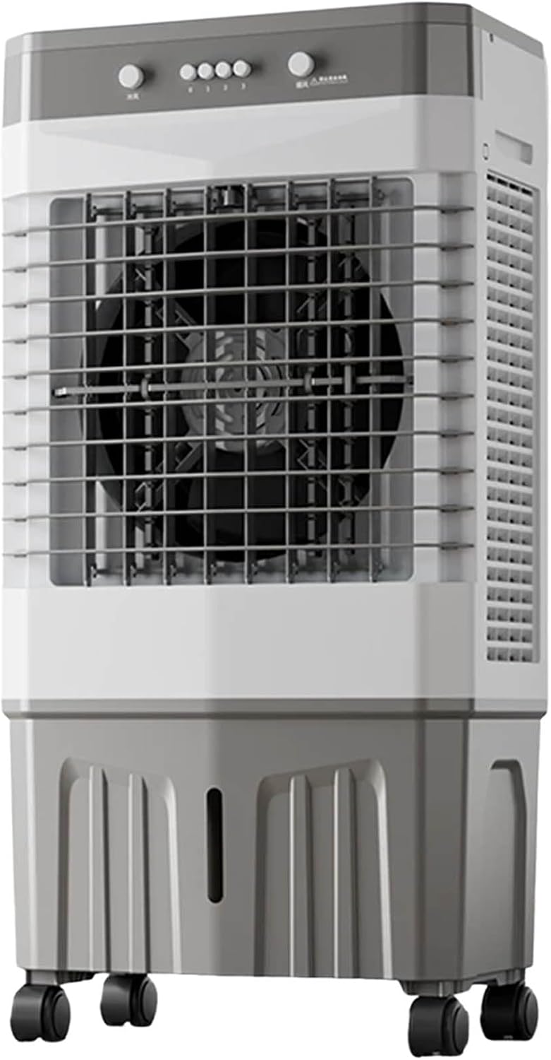 GENERIC Refroidisseur évaporatif 3 En 1 Avec Réservoir De 20L, Ventilateur De Refroidissement 1800 CFM, Pivotant à 120°, Fonctionnement Silencieux, Portable Avec Roulettes Pour La Maison Et Le Bureau