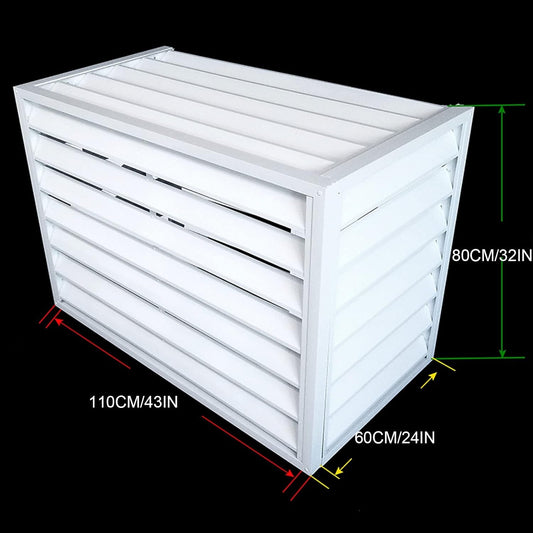 GENERIC Housse De Climatiseur Pour Unités De Fenêtre En Alliage D'aluminium Résistant Aux Intempéries, Utilisation Intérieure Et Extérieure, Anti-cernes, Protection Contre La Pluie, Blanc