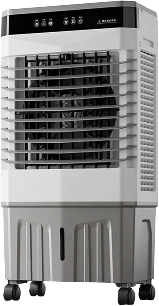 GENERIC Refroidisseur évaporatif 3 En 1 Avec Réservoir De 20L, Ventilateur De Refroidissement 1800 CFM, Pivotant à 120°, Fonctionnement Silencieux, Portable Avec Roulettes Pour La Maison Et Le Bureau