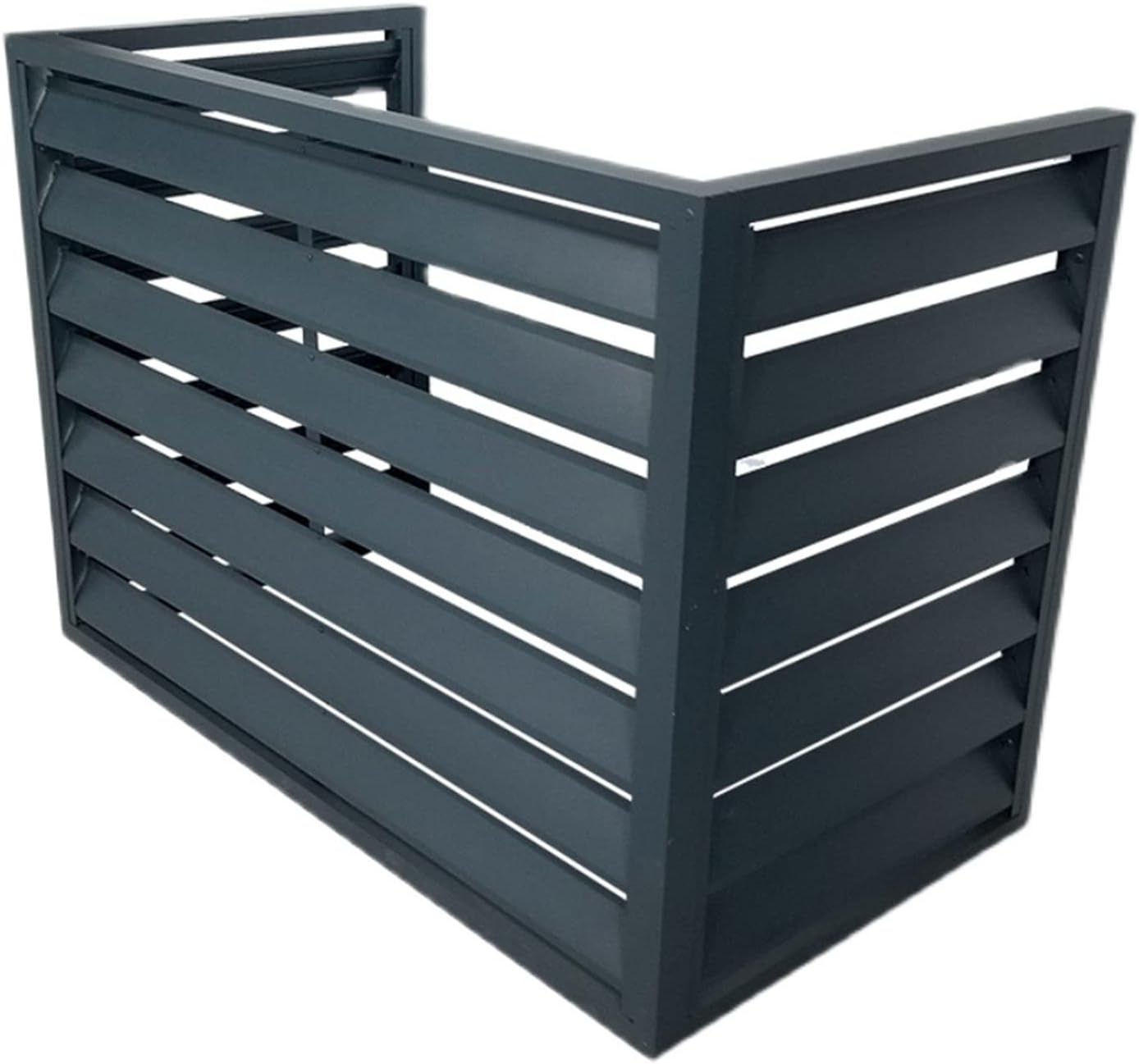  Housse De Climatiseur En Aluminium Et Protecteur De Pompe à Chaleur Mini Split Outdoor Unit Shield Gris Boîtier Résistant Aux Intempéries Clôture élégante Pour Intérieur Et Extérieur Taille
