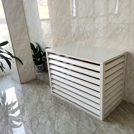 GENERIC Housse De Protection En Aluminium Pour Climatiseur Intérieur Et Extérieur, Support Mobile Pour Plantes, 100 X 50 X 70 Cm Et 110 X 60 X 80 Cm, Marron, Résistant Aux Intempéries Pour Jardin Et Maison