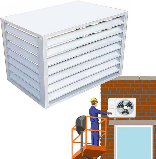 GENERIC Housse Décorative Pour Climatiseur Extérieur, écran De Clôture Pour Climatisation, étagère De Rangement Extérieure Pour Ordures Ou Unités De Climatisation