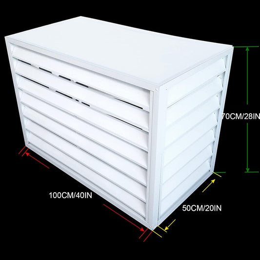 GENERIC Housse Pour Climatiseur Extérieur En Aluminium - Clôture Pour Dissimuler Les Unités - Protection Résistante Aux Intempéries Pour Climatiseurs Extérieurs Et Design élégant