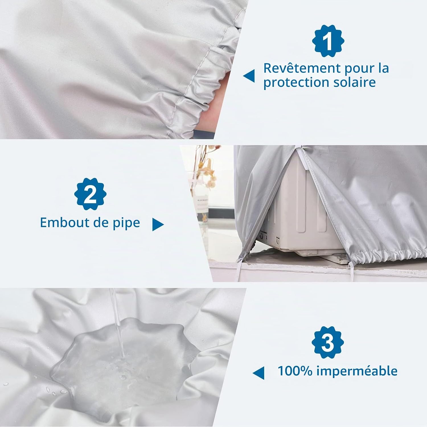  Housse De Climatisation D'extérieur Universelle Pour Climatisation, Imperméable Extérieure, Anti-neige, Anti-poussière, Housse Climatiseur Extérieur, Protection Extérieure, Cache Climatiseur