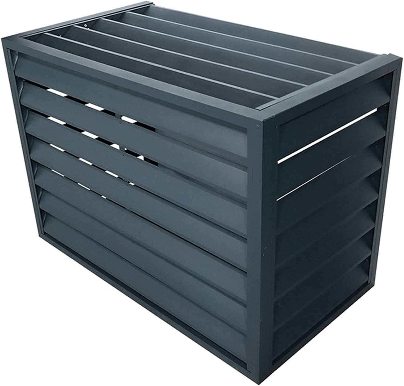 GENERIC Housse Décorative Pour Climatiseur Extérieur En Aluminium - Protection Contre Les Intempéries Pour Unités Climatisées Et Poubelles - Boîtier Autonome Pour Utilisation En Extérieur