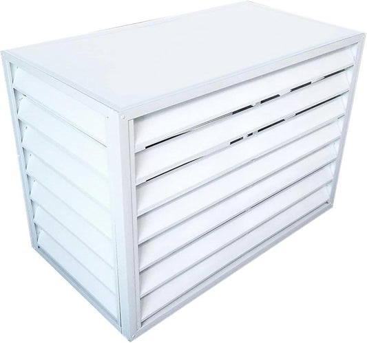  Housse De Protection Pour Climatiseur Extérieur En Aluminium, Protection De Pompe à Chaleur, Mini Unité De Climatisation Fendue, Bouclier De Clôture Résistant Aux Intempéries, Housse élégante Pour