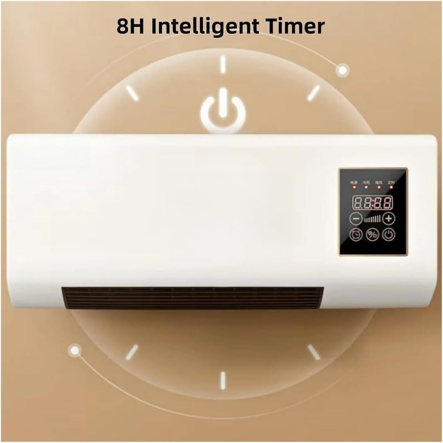  2026, Refroidissement De Chauffage Portable, Machine Murale Silencieuse Avec Télécommande, Conception Compacte Pour Bureau De Chambre à Coucher, énergie Efficace Brown