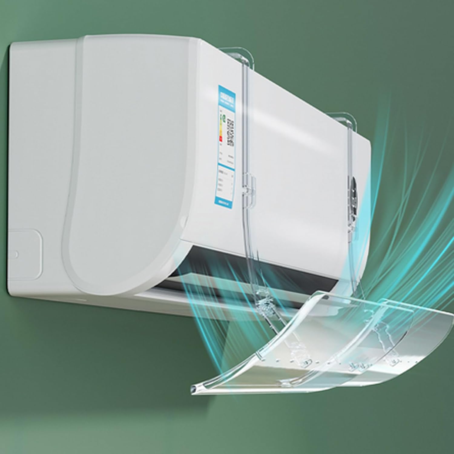  Déflecteur Climatisation Réglable Deflecteur Climatiseur Coupe-Vent, Écran Pour Unité De Climatisation,Guide D'Air Escamotable Transparent Soufflage Anti-Direct, Pour Maison/Bureau Âgés, Néonats