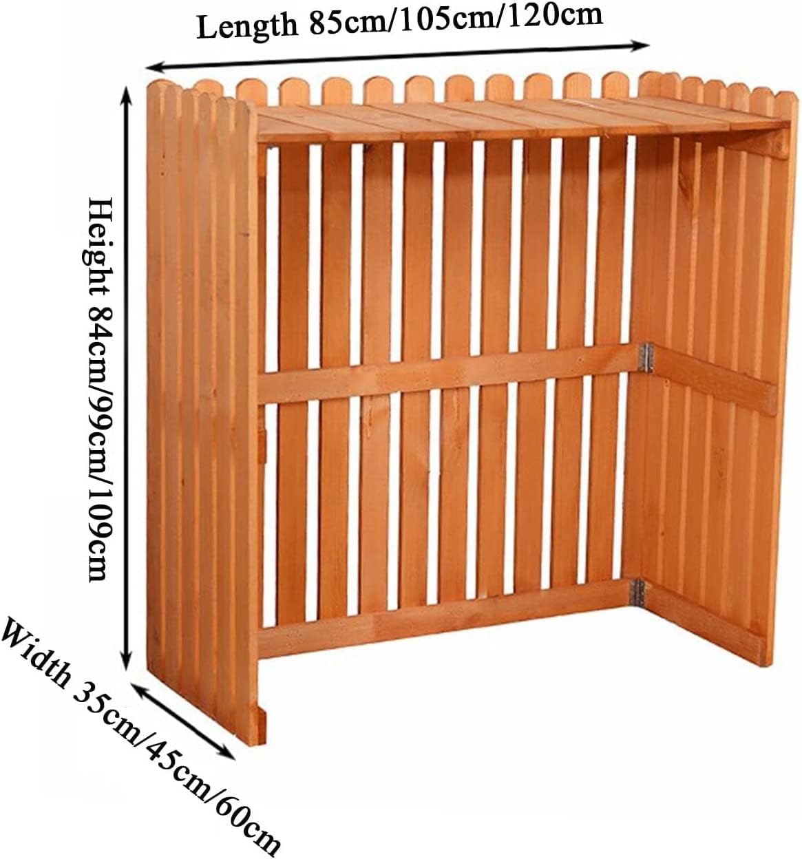  Clôture De Climatiseur Extérieur En Bois Robuste Pour Protection De L'intimité Et De La Protection Extérieures, Gris (taille RT)