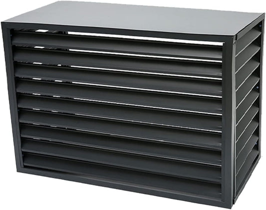 GENERIC Housse De Protection Imperméable Pour Climatiseur Extérieur, Pompe à Chaleur, Aluminium Composite, Protection Mobile Pour Unité AC, Gris, 110 X 60 X 80 Cm (4 Côtés)