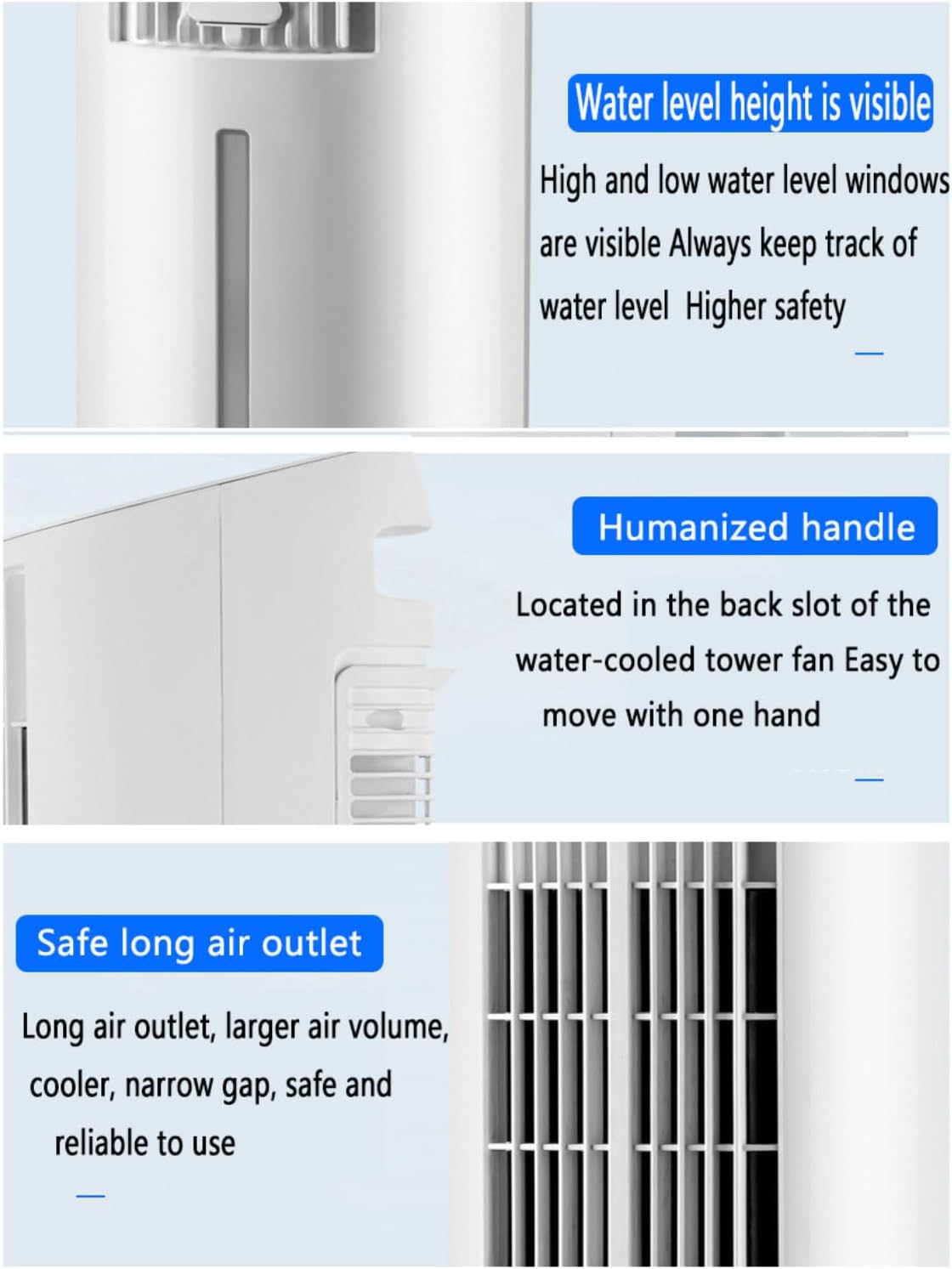 GENERIC Refroidisseur D'air évaporatif De 4L Avec Télécommande, Ventilateur De Tour De Refroidissement 3 En 1.Unité De Climatisation Portable 65W.70° Oscillant, Calme Pour Chambre, Bureau.Épargnant D'énergie
