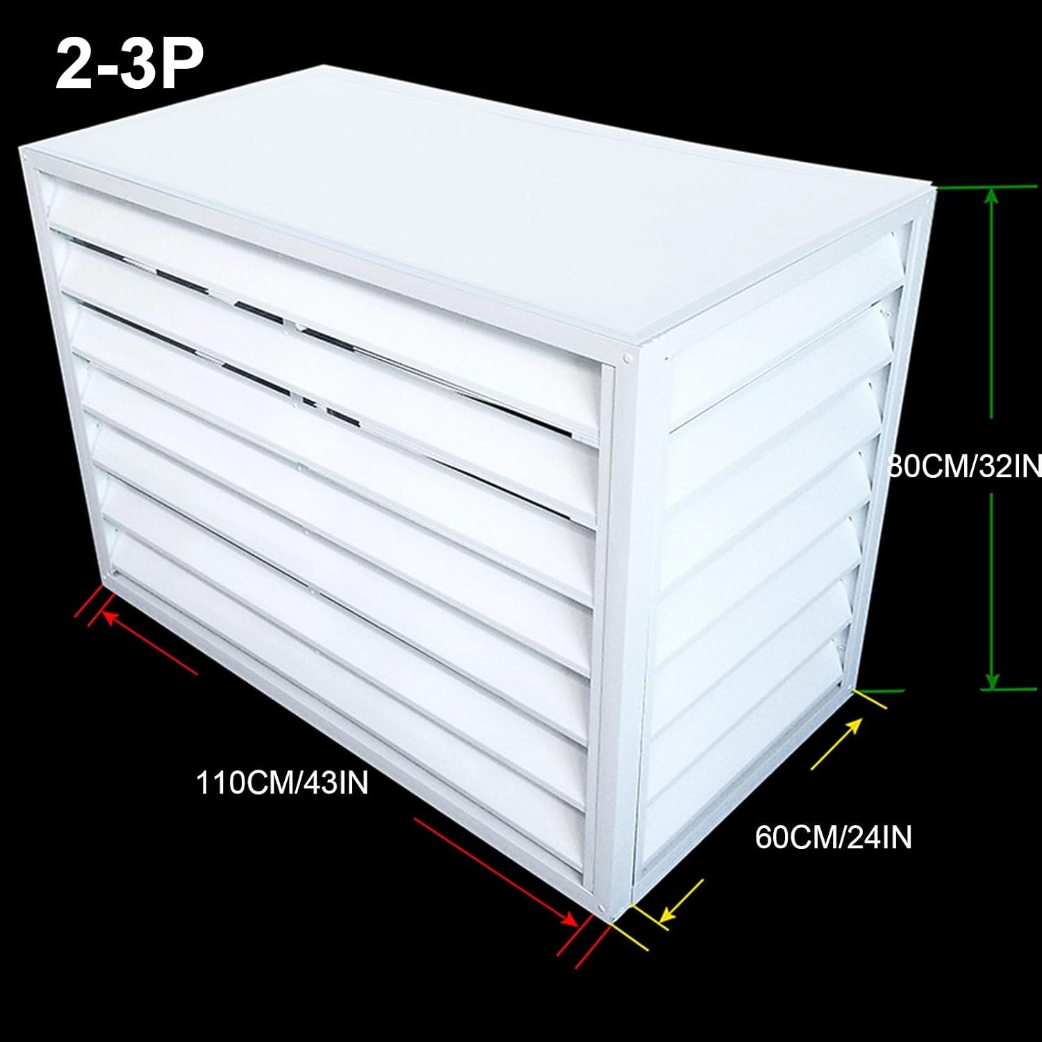 GENERIC Housse D'extérieur Pour Climatiseur – Réduction Du Bruit En Aluminium – Support Décoratif Pour Plantes – Protection Résistante Aux Intempéries Pour Climatiseurs – Idéal Pour Les Jardins Et Les