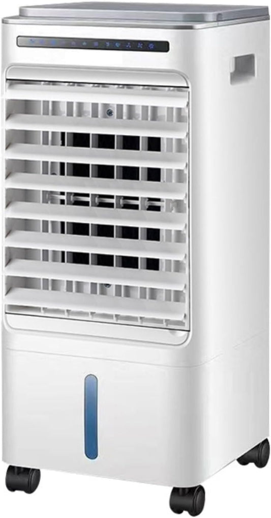 GENERIC Refroidisseur D'air Portable, 5L évaporatif AC Avec Télécommande, 3 Vitesses, Oscillation à 60 °, Minuterie 7H, Ventilateur De Refroidissement Silencieux Pour La Chambre, Bureau, Camping