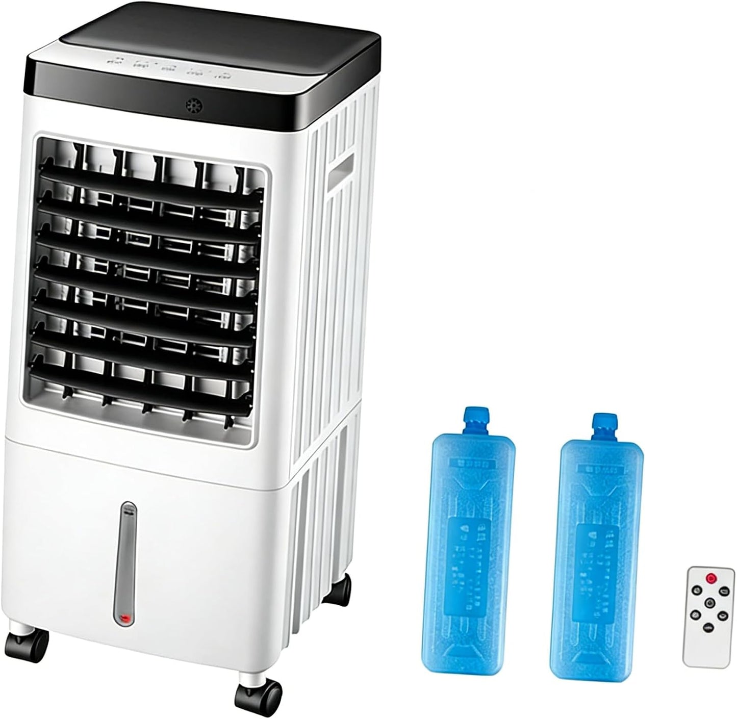 GENERIC Ventilateur De Refroidisseur D'air évaporatif Portable Avec Packs De Glace, Humidificateur Silencieux à 3 Vitesses, Minuterie De Contrôle à Distance, Dispositif De Refroidissement Compact Pour La Cham
