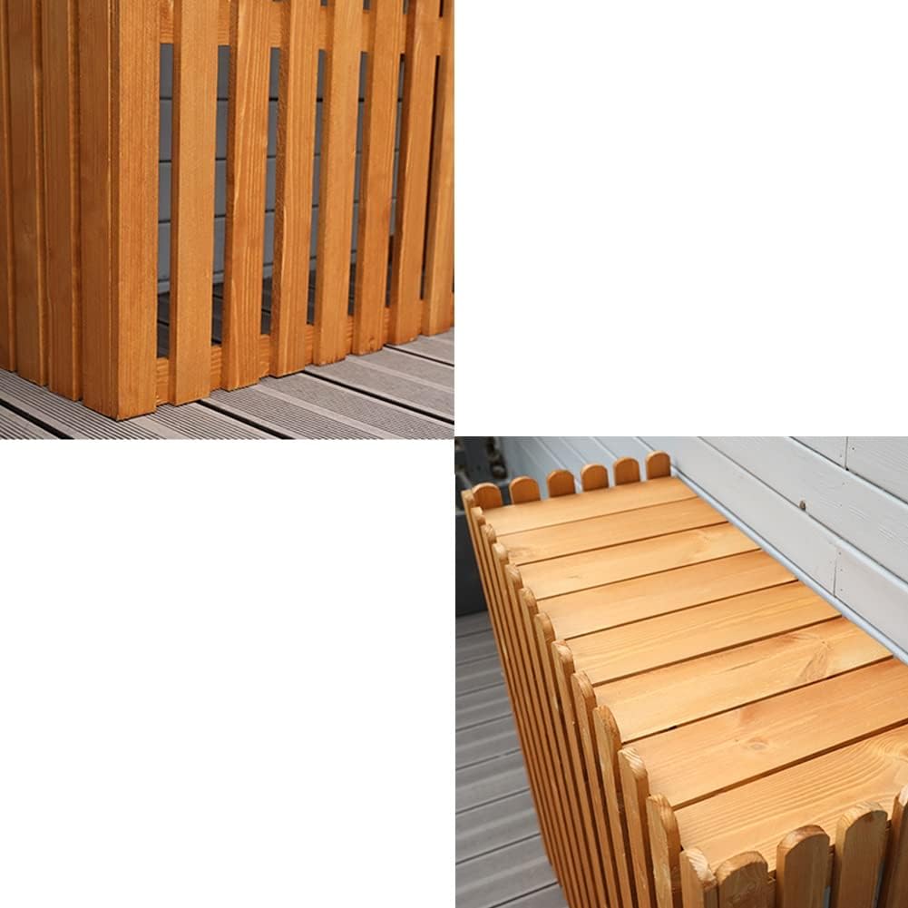 GENERIC Housse De Protection Pour Climatiseur Extérieur – Clôture En Bois Pour Climatiseurs Divisés, 85 X 35 X 84 Cm, Protection Contre Les Intempéries, Décoration élégante, Parfaite Pour Dissimuler Les