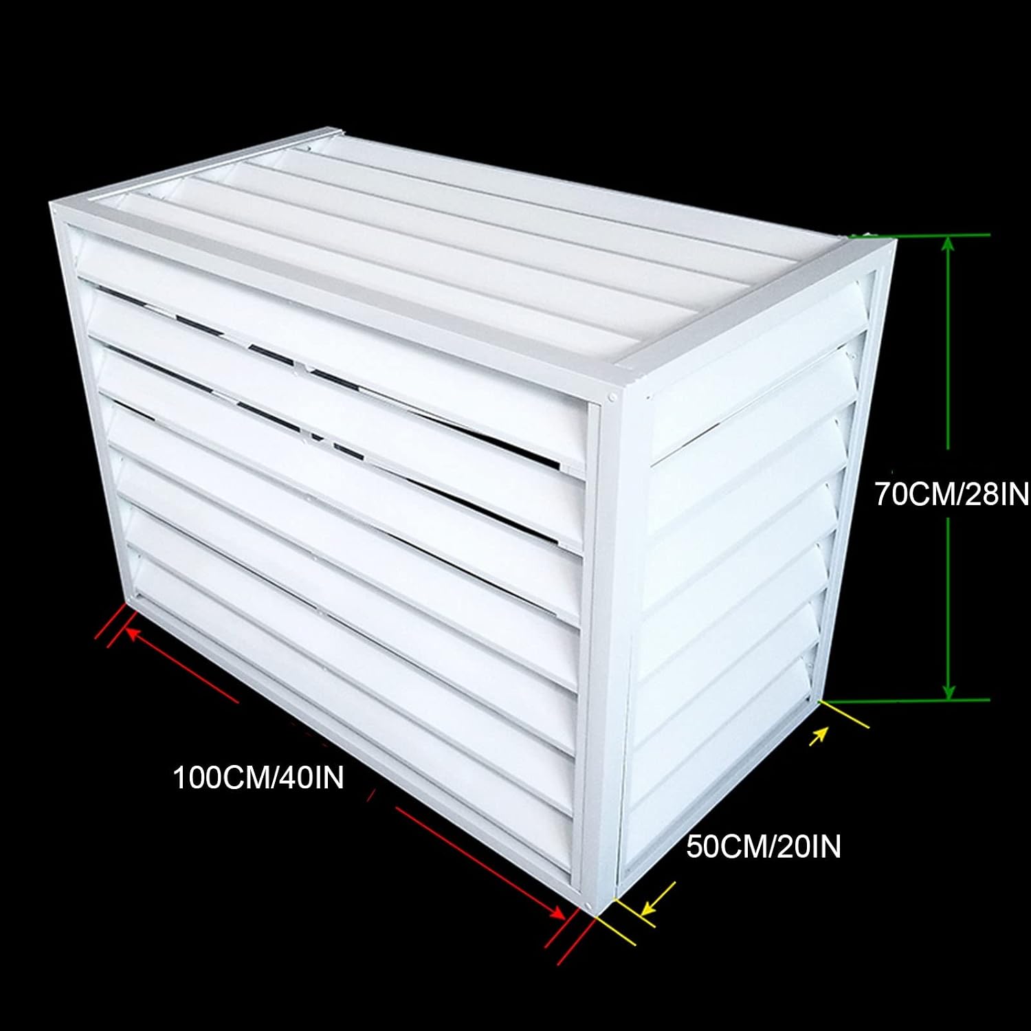 GENERIC Housse De Protection En Alliage D'aluminium Pour Climatiseur Extérieur/intérieur - Protection Contre La Pluie - Protection Contre Les Intempéries - Couleur Blanche Et élégante