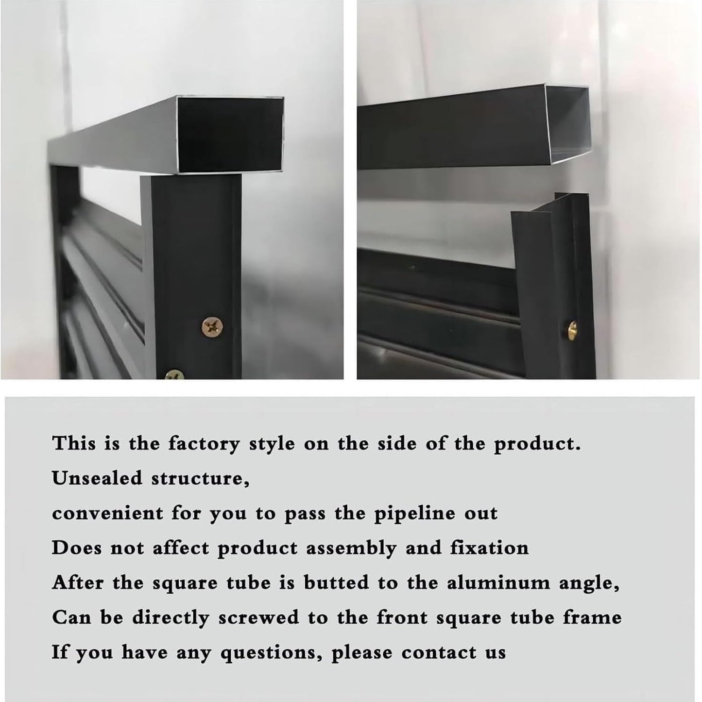 GENERIC Housse De Protection En Aluminium à 4 Panneaux Pour Climatiseur Et Pompe à Chaleur - Poubelle D'extérieur Et Support De Fleurs - Clôture Résistante Aux Intempéries (noir, 110 X 60 X 80 Cm)